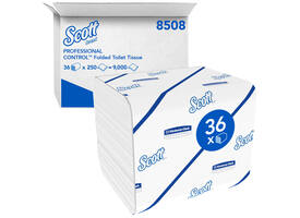 Toiletpapier Scott Control gevouwen 2-laags 110x186mm wit 8508