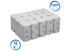 Handdoek Scott Essential i-vouw 1-laags 200x318mm 15x240 vel wit 6669
