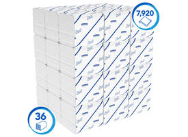 Toiletpapier Scott Control gevouwen 2-laags 110x186mm wit 8509