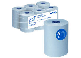 Handdoekrol Scott Essential Slimroll 1-laags 190m blauw 6696