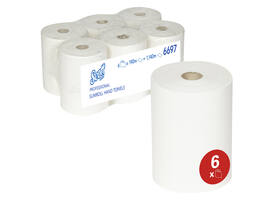 Handdoekrol Scott Slimroll 1-laags 190m wit 6697