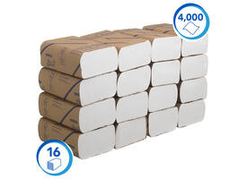 Handdoek Scott m-vouw 1-laags 203x240mm 16x250 vel wit 3749