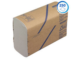 Handdoek Scott m-vouw 1-laags 203x240mm 16x250 vel wit 3749