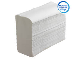 Handdoek Scott m-vouw 1-laags 203x240mm 16x250 vel wit 3749