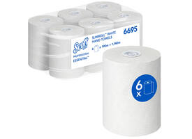 Handdoekrol Scott Essential Slimroll 1-laags 190m wit 6695