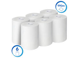 Handdoekrol Scott Control Slimroll 1-laags 165m wit 6623