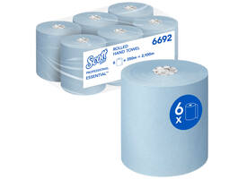 Handdoekrol Scott Essential 1-laags 350m blauw 6692