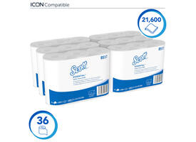 Toiletpapier Scott Essential 2-laags 600 vel wit 8517