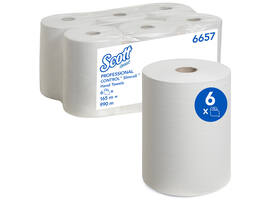 Handdoekrol Scott Control Slimroll 1-laags 165m wit 6657