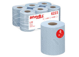 Poetspapier WypAll L10 GeneralClean 1-laags 430 vel blauw 6223