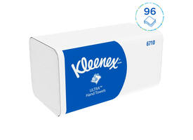 Handdoek Kleenex Ultra i-vouw 3-laags 215x318mm 15x96 vel wit 6710