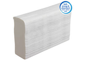 Handdoek Scott Slimfold m-vouw 1-laags 190x300mm 16x110 vel wit 5856