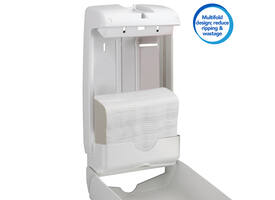 Handdoek Scott Slimfold m-vouw 1-laags 190x300mm 16x110 vel wit 5856