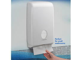 Handdoek Scott Slimfold m-vouw 1-laags 190x300mm 16x110 vel wit 5856