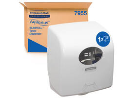 Handdoekroldispenser Kimberly Clark Aquarius Slimroll wit 7955