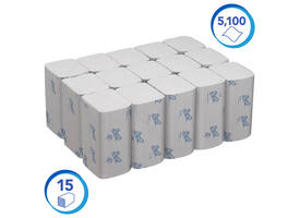 Handdoek Scott Essential i-vouw 1-laags 200x212mm 15x340 vel wit 6617