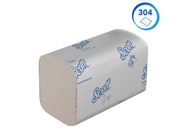 Handdoek Scott Control i-vouw 1-laags 200x210mm 15x304 vel wit 6689