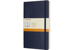 Notitieboek Moleskine large 130x210mm lijn soft cover sapphire blue