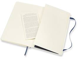 Notitieboek Moleskine large 130x210mm lijn soft cover sapphire blue
