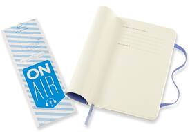 Notitieboek Moleskine pocket 90x140mm lijn soft cover hydrangea blue