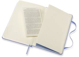Notitieboek Moleskine pocket 90x140mm blanco hard cover hydrangea blue