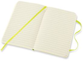 Notitieboek Moleskine pocket 90x140mm lijn soft cover lemon green
