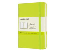 Notitieboek Moleskine pocket 90x140mm blanco hard cover lemon green