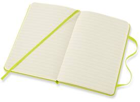 Notitieboek Moleskine pocket 90x140mm lijn hard cover lemon green