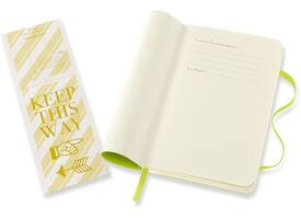 Notitieboek Moleskine pocket 90x140mm blanco soft cover lemon green