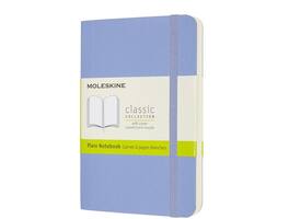Notitieboek Moleskine pocket 90x140mm blanco soft cover hydrangea blue