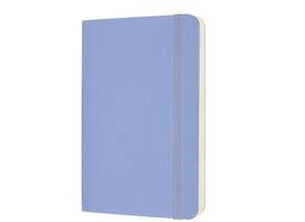Notitieboek Moleskine pocket 90x140mm blanco soft cover hydrangea blue