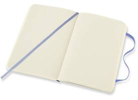 Notitieboek Moleskine pocket 90x140mm blanco soft cover hydrangea blue