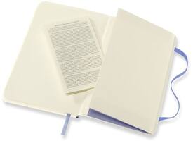 Notitieboek Moleskine pocket 90x140mm blanco soft cover hydrangea blue