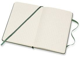 Notitieboek Moleskine pocket 90x140mm ruit 5x5mm hard cover myrtle green