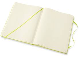 Notitieboek Moleskine XL 190x250mm blanco hard cover lemon green