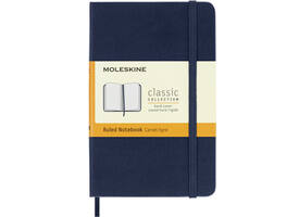Notitieboek Moleskine pocket 90x140mm lijn hard cover sapphire blue