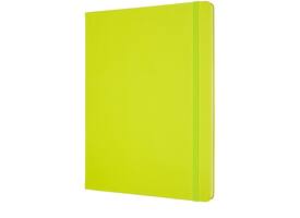 Notitieboek Moleskine XL 190x250mm lijn hard cover lemon green