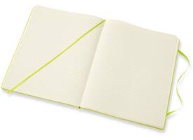Notitieboek Moleskine XL 190x250mm lijn hard cover lemon green