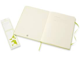 Notitieboek Moleskine XL 190x250mm lijn hard cover lemon green