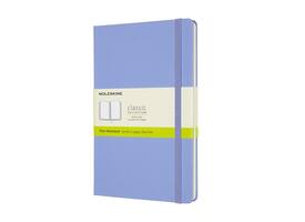 Notitieboek Moleskine large 130x210mm blanco hard cover hydrangea blue