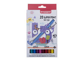Viltstift Bruynzeel Kids Super Point assorti 20 stuks