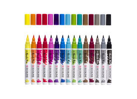 Brushpen Talens Ecoline set à 15 stuks assorti