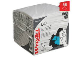 Reinigingsdoek WypAll L40 PowerClean 1-laags 18x56 vel wit 7471