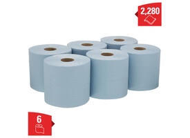 Poetspapier WypAll L20 GeneralClean 2-laags 336 vel blauw 7302