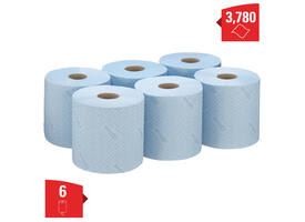 Poetspapier WypAll L10 GeneralClean 1-laags 630 vel blauw 7494
