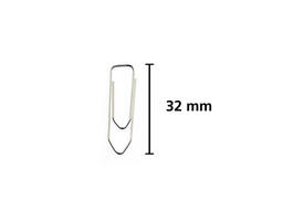 Paperclip Kangaro 32mm hoekig verzinkt doos à 100 stuks
