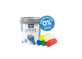 Klei Creall supersoft rood/blauw/groen/geel/wit 450gr