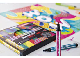 Viltstift STABILO Pen 68 Max Arty assorti etui à 6 stuks