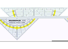 Geodriehoek Rumold 1026 160mm transparant