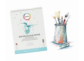 Aquarelblok Qrea 24x32 20 vel 200gr spiraal